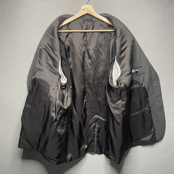 Lauren Ralph Lauren Gray Wool Mens Blazer Size 50R - Picture 6 of 8